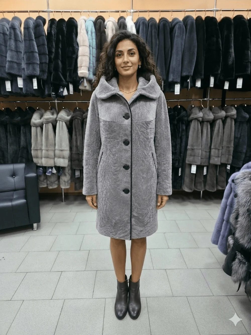 Шубы из натурального меха Астраган и Мутон