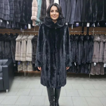 Шуба норковая модель френч