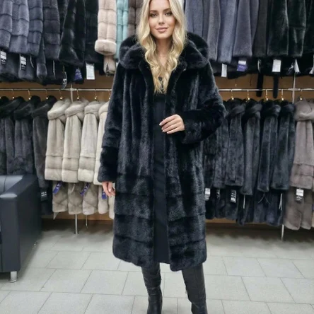 Норковая шуба модель москвичка