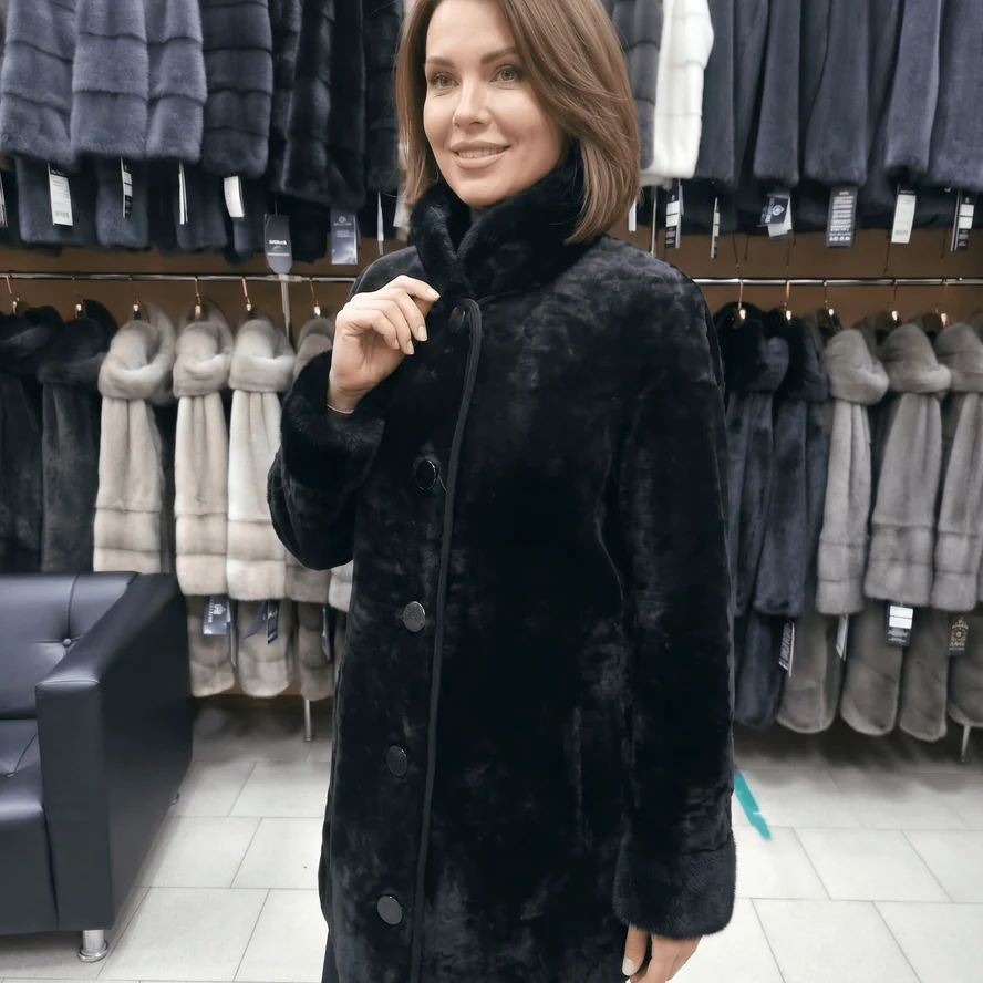 полушубок из мутона